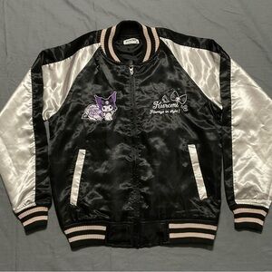 Kuromi Black and White Bomber Jacket